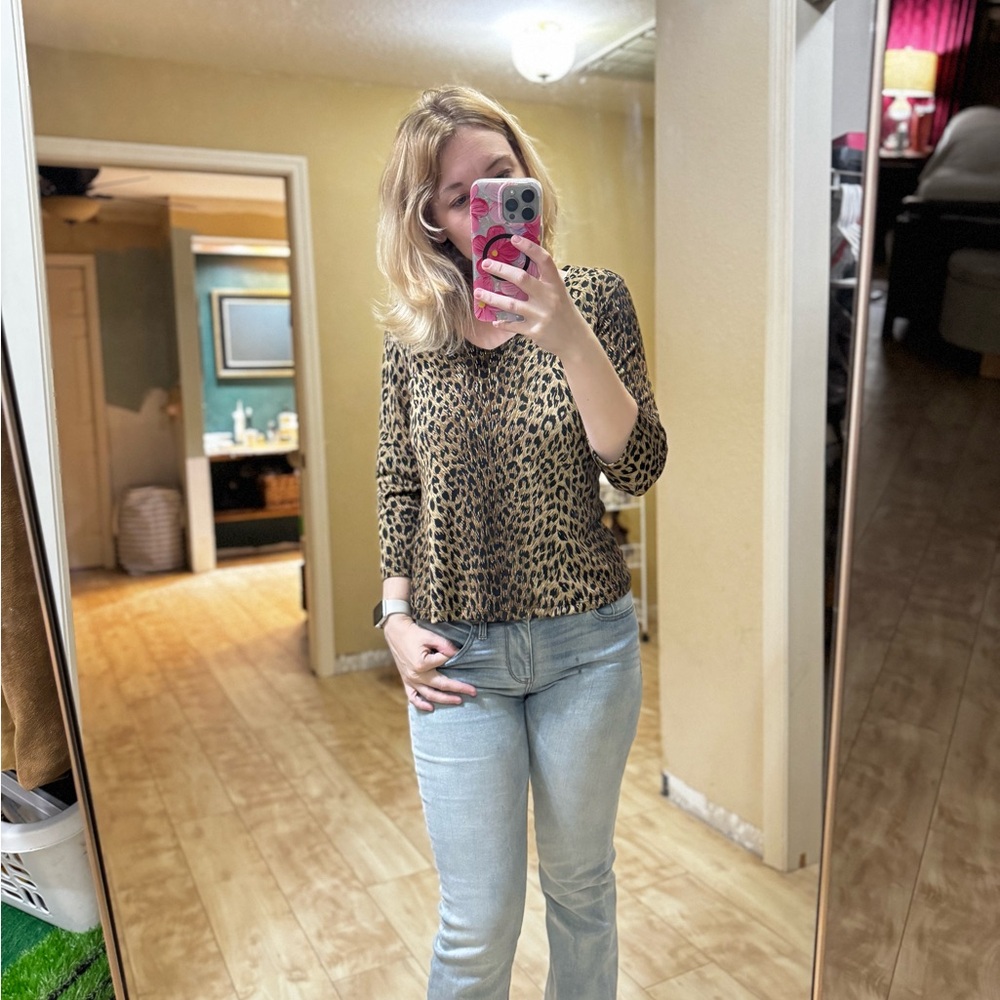 Brittany Black Animal Print Blouse